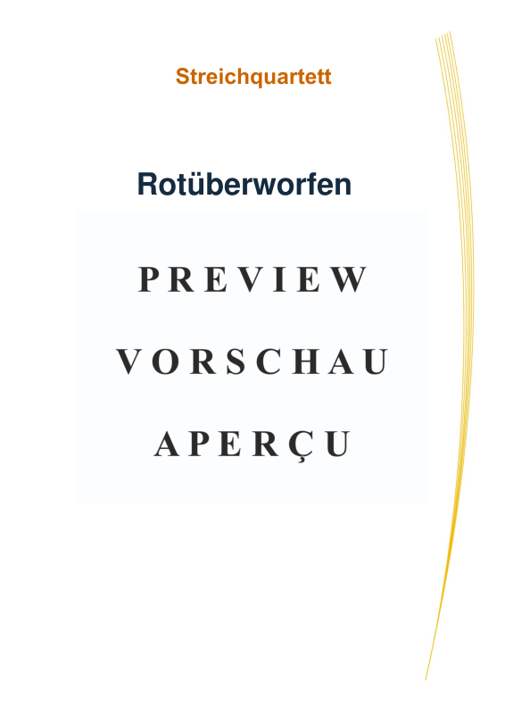Produktgalerie: Seite 4 von 11 Rotüberworfen, , (Sopran Solo und Streicher Quartett)