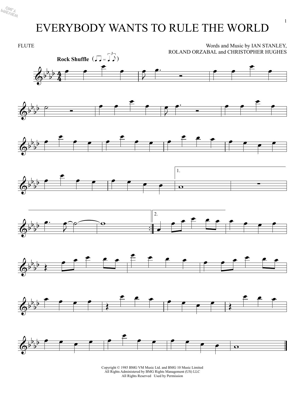 Product gallery: Page 1 of 1 Everybody Wants To Rule The World, Tears For Fears