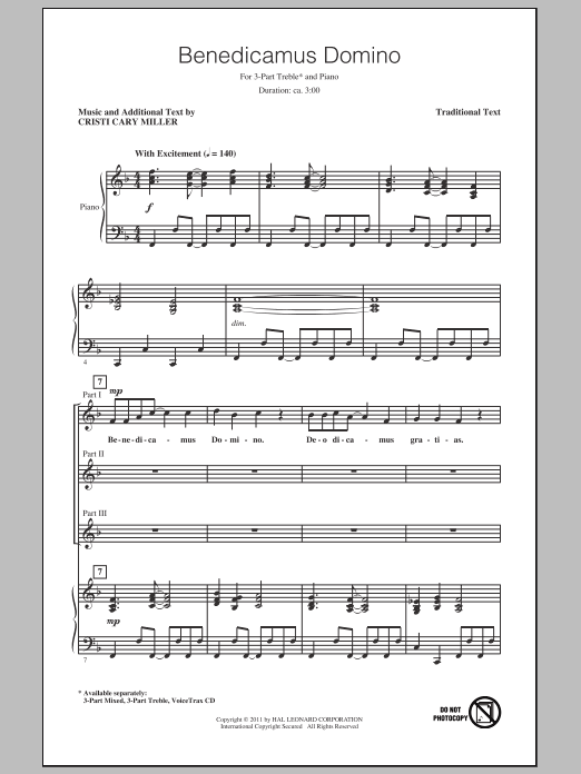 Produktgalerie: Seite 1 von 1 Benedicamus Domino, Cristi Cary Miller, Chor