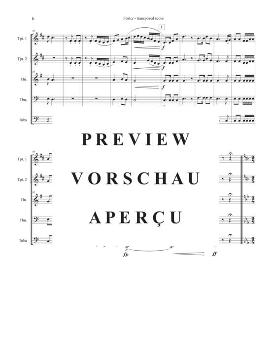 Produktgalerie: Seite 9 von 21 Tribute to Stephen Foster , , (Blechbläserquintett)
