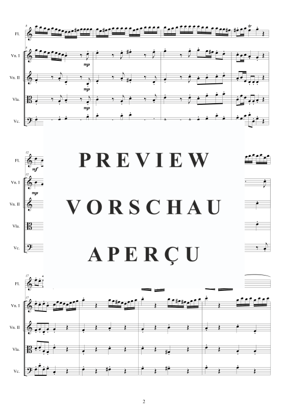 Produktgalerie: Seite 3 von 11 Concerto No.12 to 5 in C-Dur Op.5, , Querflöte Solo und Streicher Ensemble