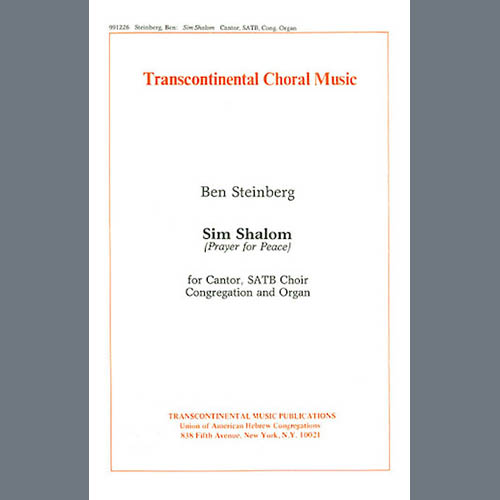 Produktbild zu: Sim Shalom (Prayer For Peace)