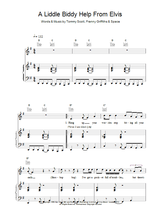 Produktgalerie: Seite 1 von 1 A Liddle Biddy Help From Elvis, Space, Gesang, Gitarre, Klavier