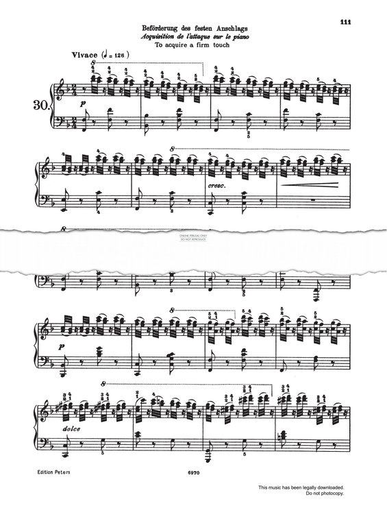 Produktgalerie: Seite 1 von 1 Vivace Study (Op. 740, No.30), Carl Czerny, Klavier