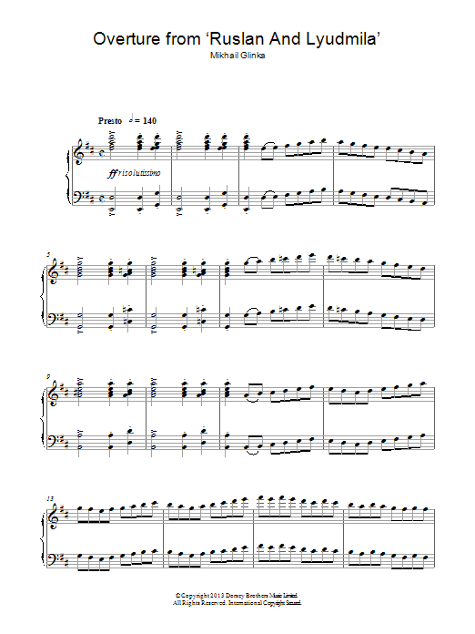 Produktbild zu:  Overture from "Ruslan And Ludmila" - Mikhail Glinka