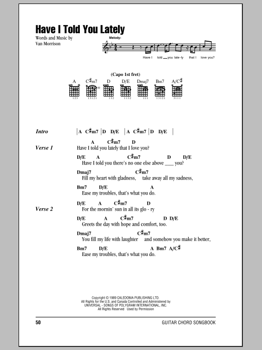 Produktgalerie: Seite 1 von 1 Have I Told You Lately, Van Morrison, Gitarre