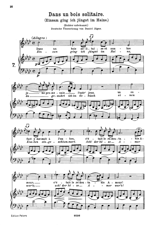 Product picture to: Dans un bois solitaire, K.308-295bWolfgang Amadeus Mozart