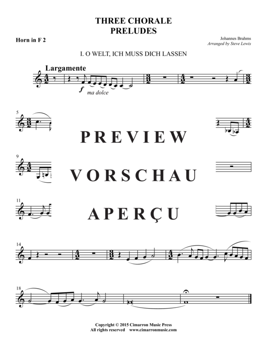gallery: Three Chorale Preludes , , (Horn Ensemble)