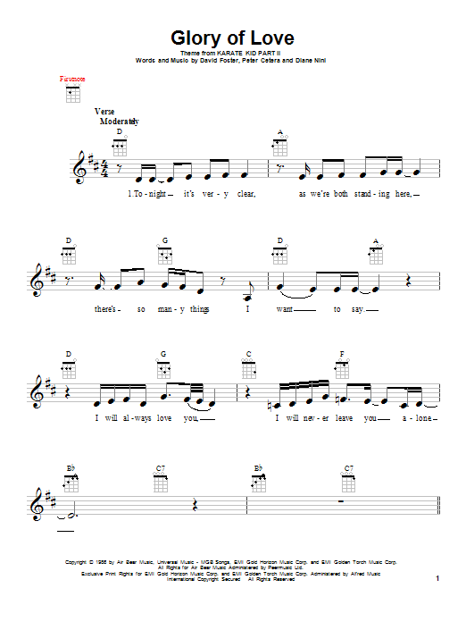 Product gallery: Page 1 of 1 Glory Of Love, Peter Cetera