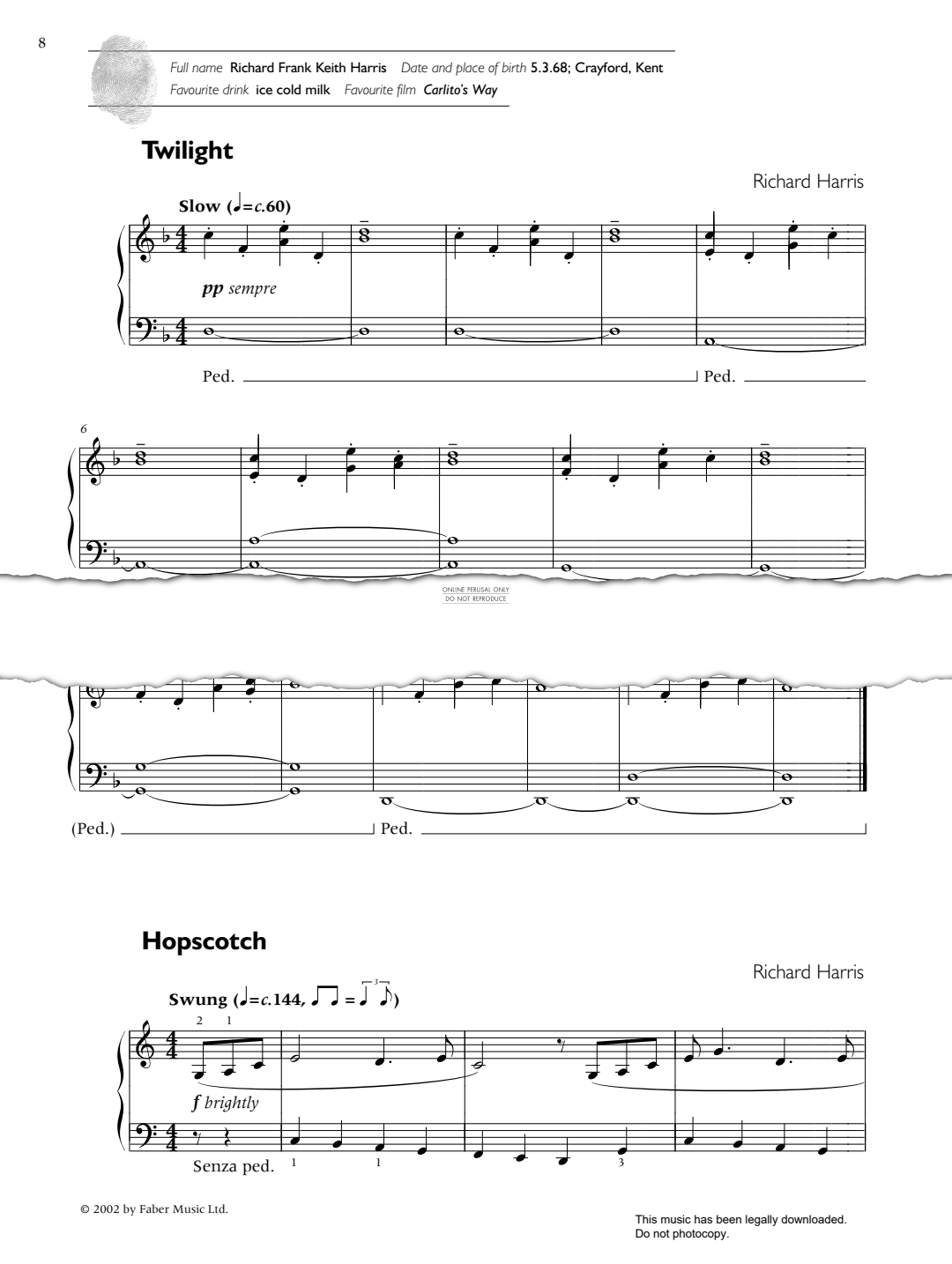 Produktgalerie: Seite 1 von 1 Hopscotch, Richard Harris, Klavier