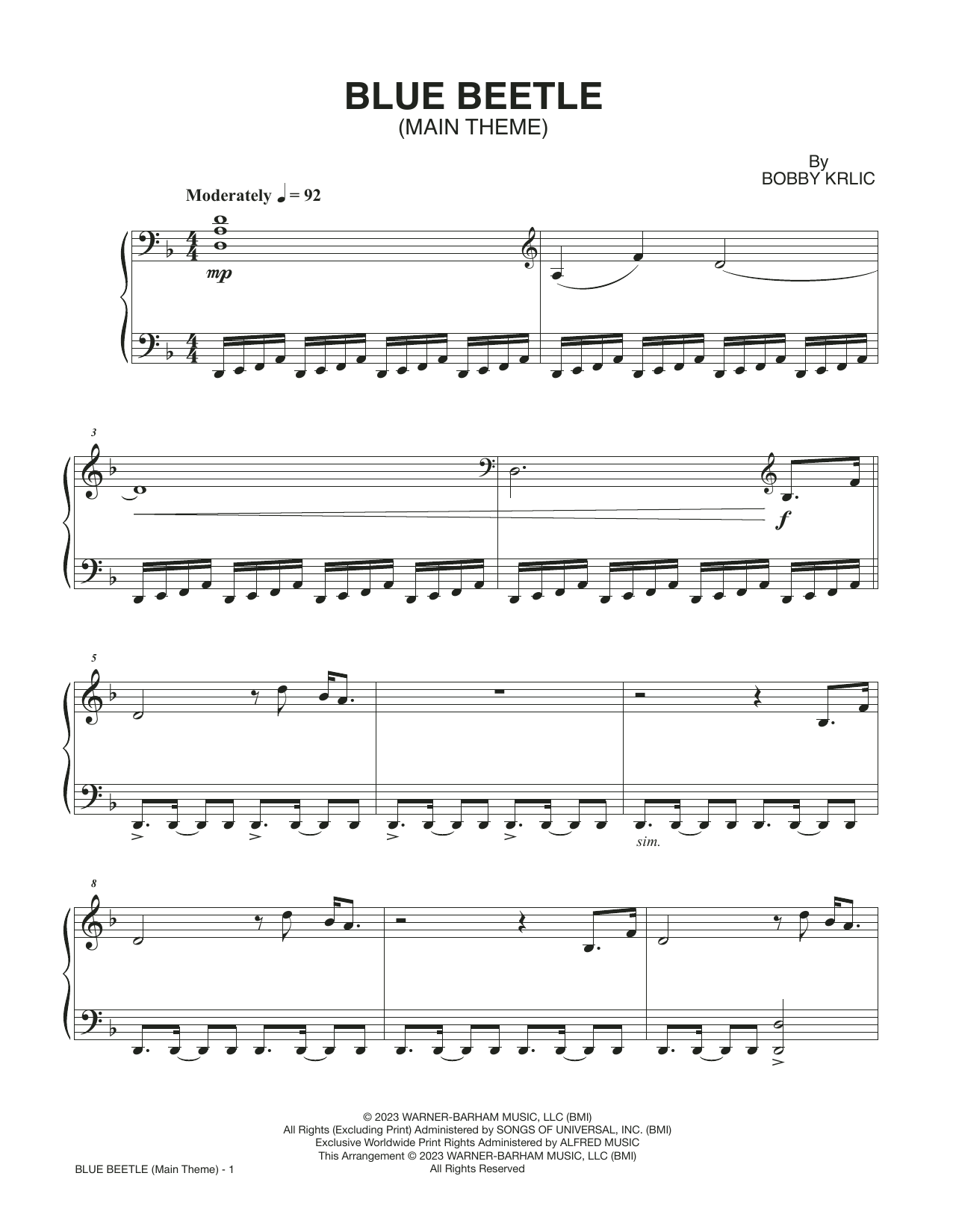 Produktbild zu: Blue Beetle (Main Theme)