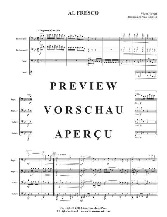 Product gallery: Page 3 of 18 Al Fresco , , (Tuba Quartett EETT)