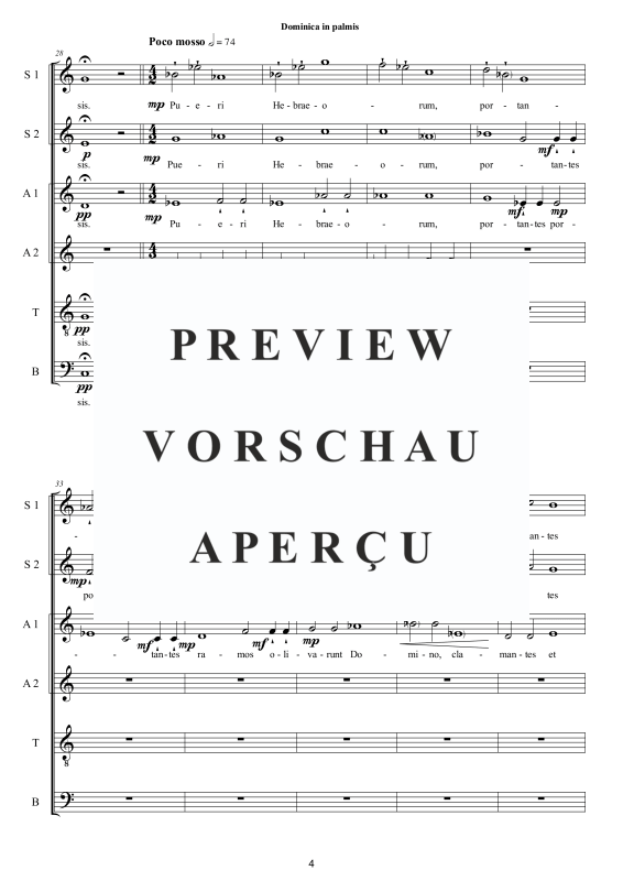 Produktgalerie: Seite 5 von 11 Dominica in palmis – Osterantiphon, , Gemischter Chor SSAATB