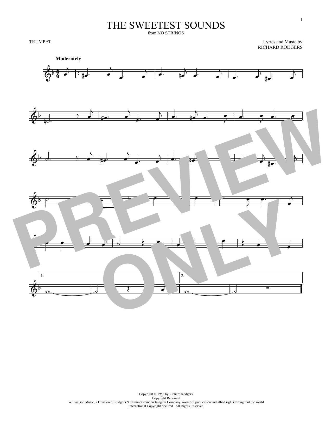 Produktgalerie: Seite 1 von 1 The Sweetest Sounds, Richard Rodgers, Trompete
