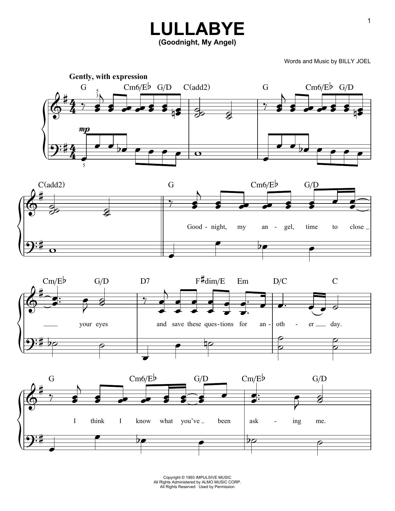 Produktbild zu: Lullabye (Goodnight, My Angel)