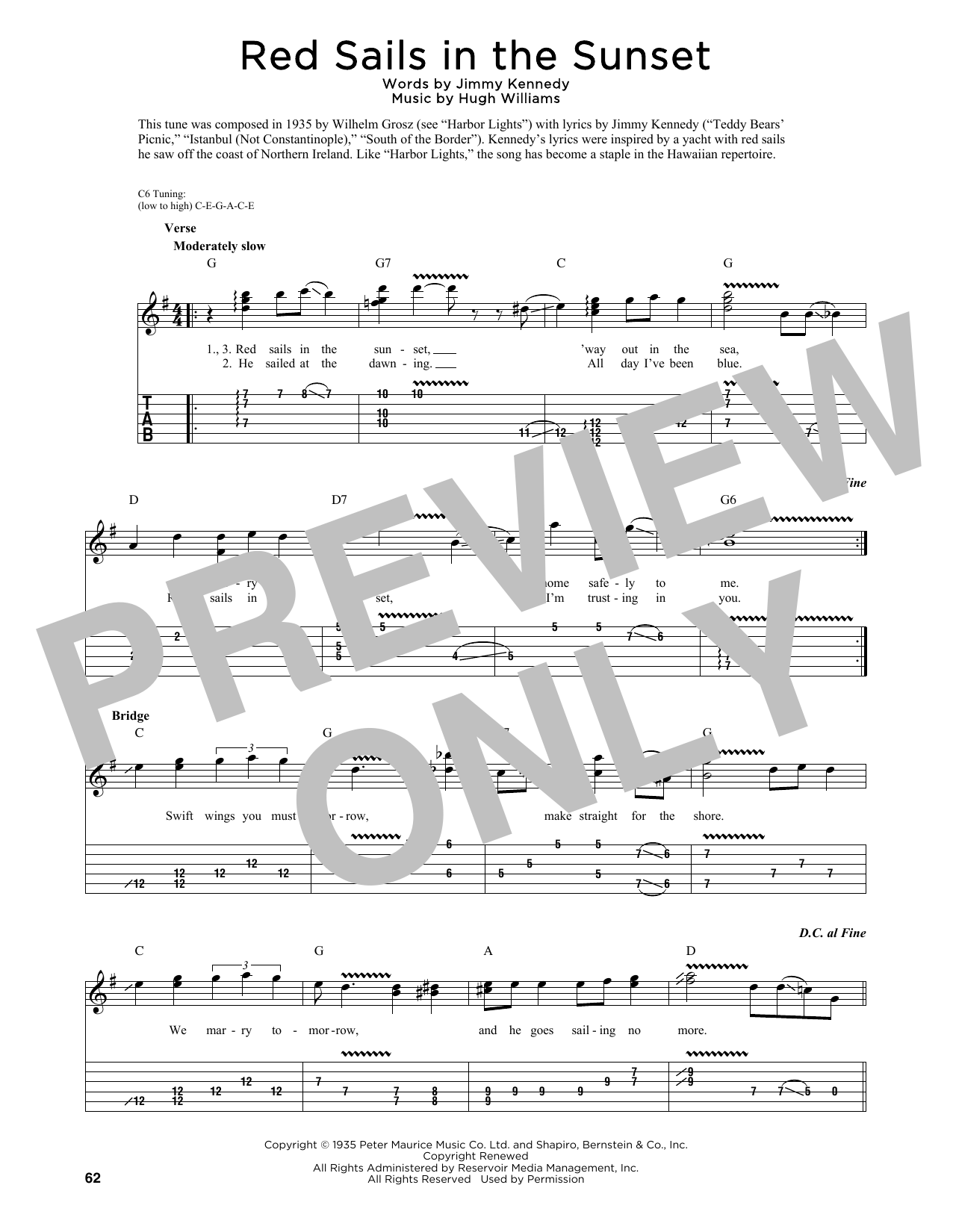 Produktbild zu: Red Sails In The Sunset (arr. Fred Sokolow)
