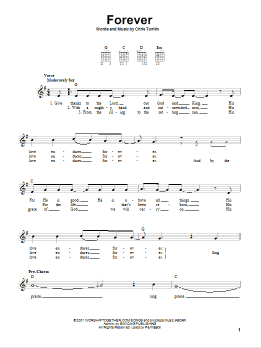 Produktgalerie: Seite 1 von 1 Forever, Chris Tomlin, Gitarre