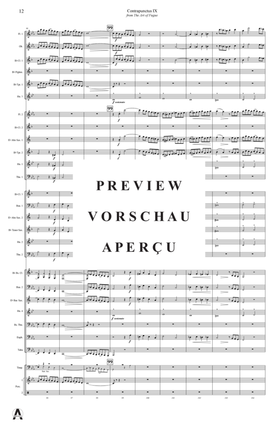 Produktgalerie: Seite 15 von 18 Contrapunctus 9 aus Kunst der Fuge , , (Concert Band)
