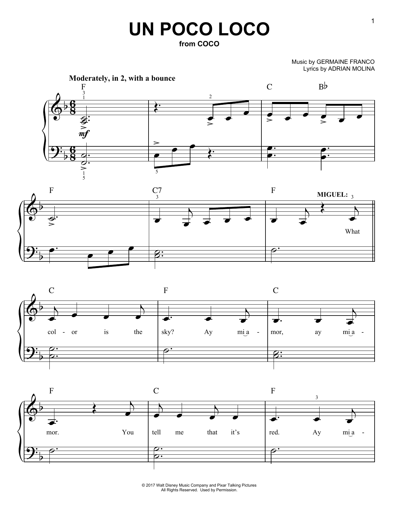 Produktbild zu: Un Poco Loco (from Coco)