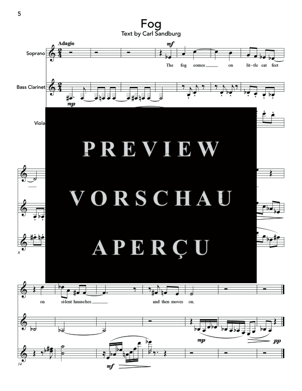 Produktgalerie: Seite 10 von 11 Red Wheelbarrow, The, , (Gemischtes Ensemble Sopran, Klarinette, Violine und Klavier)
