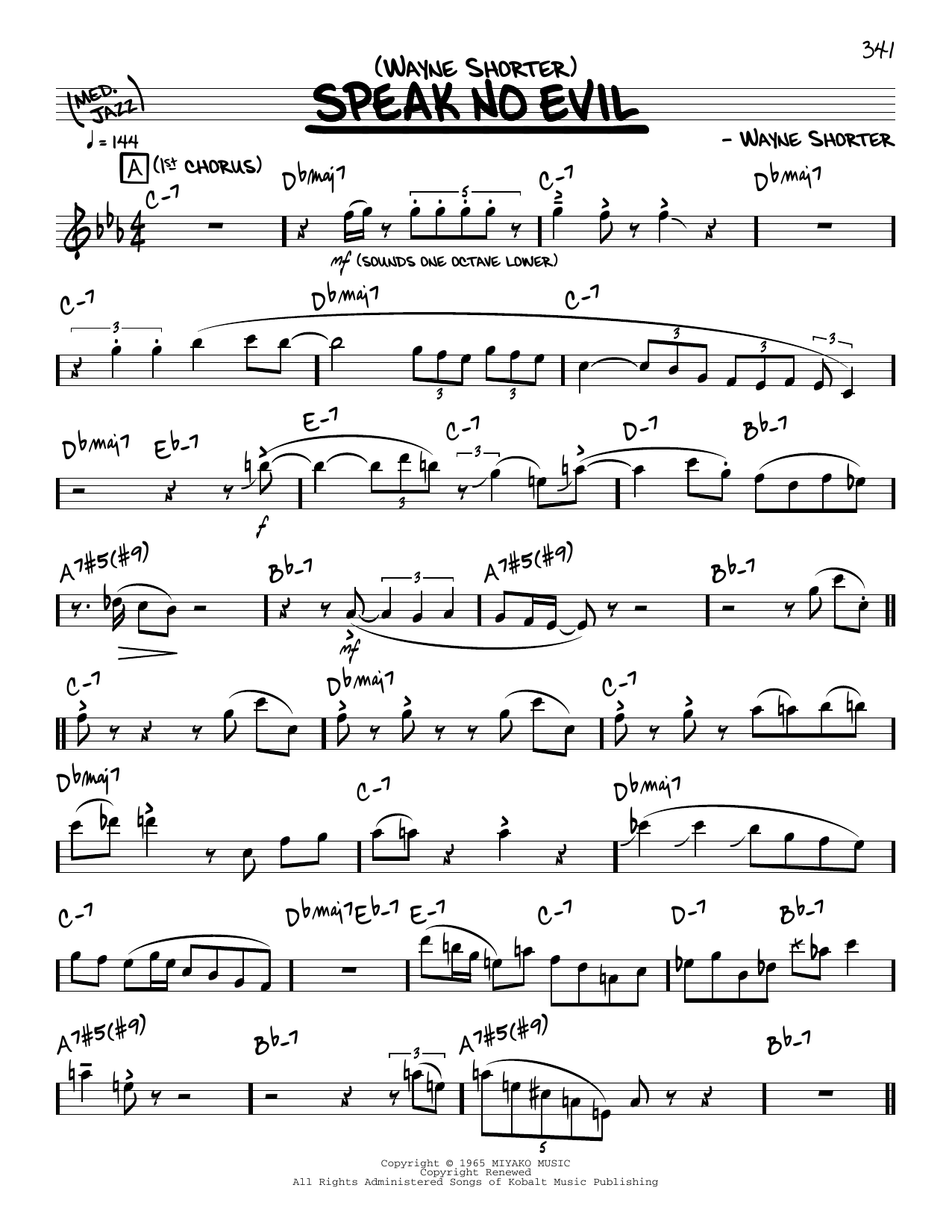 Produktbild zu: Speak No Evil (solo only)