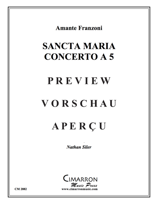 gallery: Sancta Maria Concerto A5 , , (Sopran Solo + Posaunenquartett)