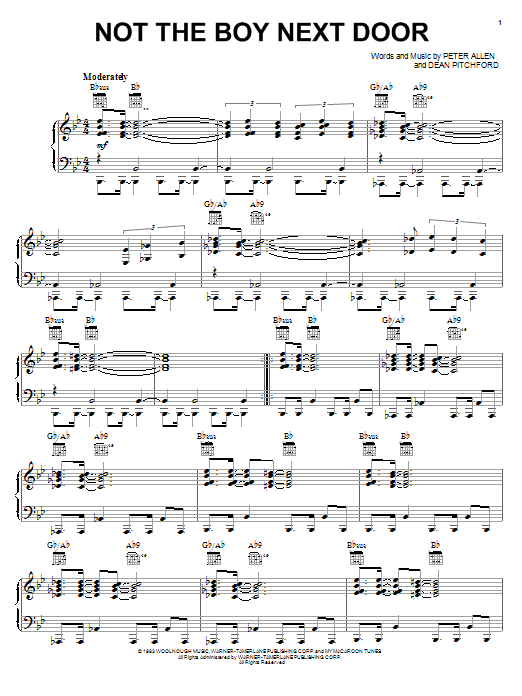 Produktbild zu: Not The Boy Next Door (from The Boy From Oz)