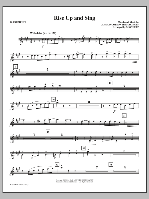 Produktgalerie: Seite 1 von 1 Rise Up And Sing - Bb Trumpet 1, Mac Huff, Chor