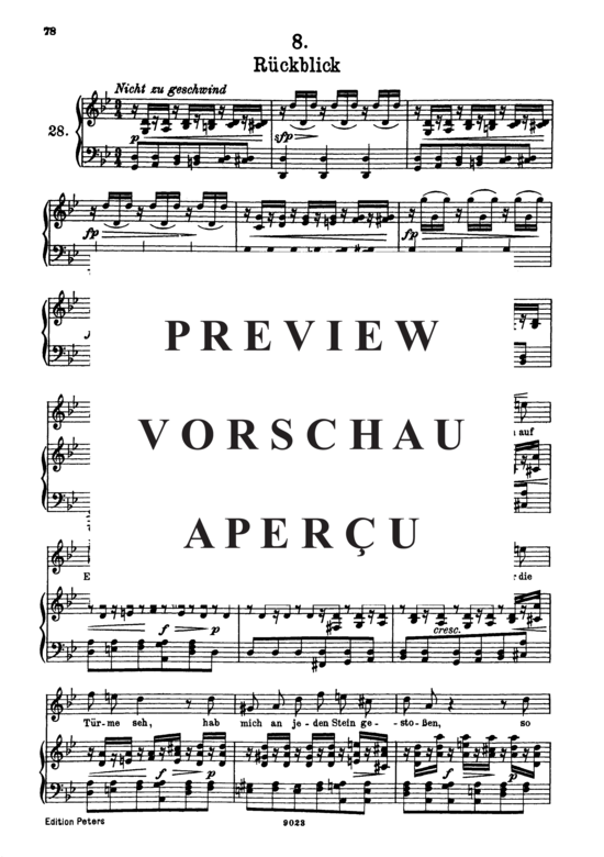 Product gallery: Page 2 of 5 Rückblick D.911-8 (Winterreise), , High Voice and Piano