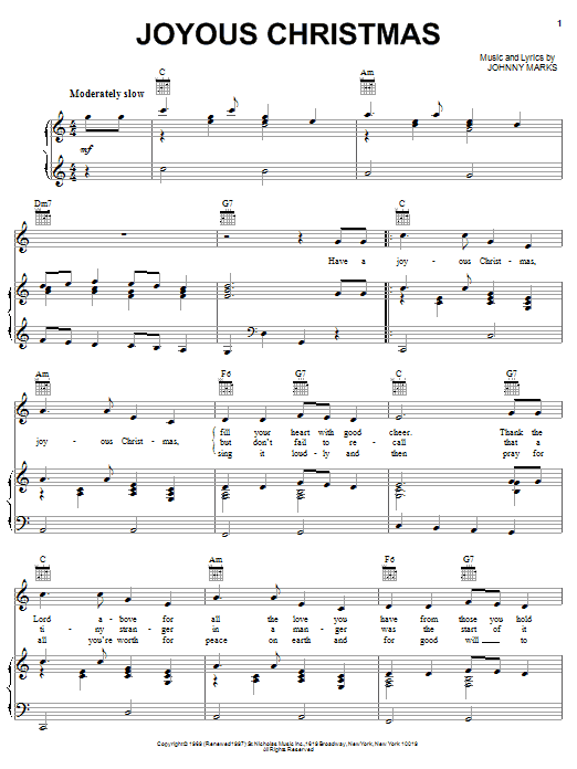 Product gallery: Page 1 of 1 Joyous Christmas, Johnny Marks