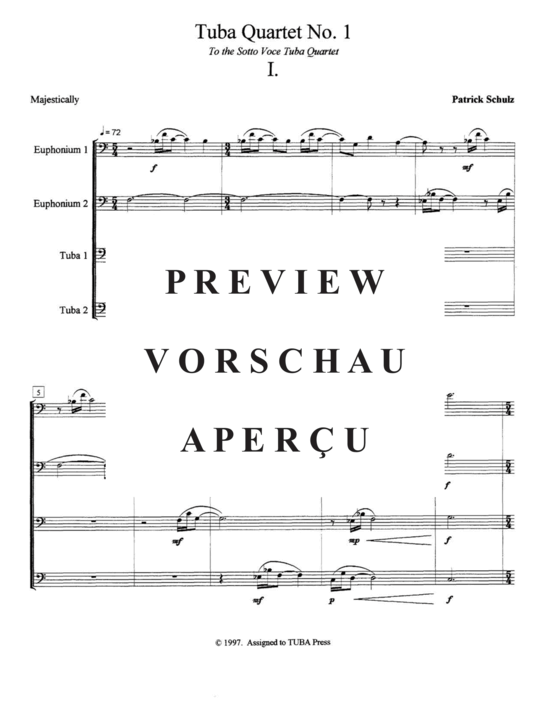 Product gallery: Page 3 of 21 Tuba Quartet No. 1 , , (Tuba Quartett EETT)