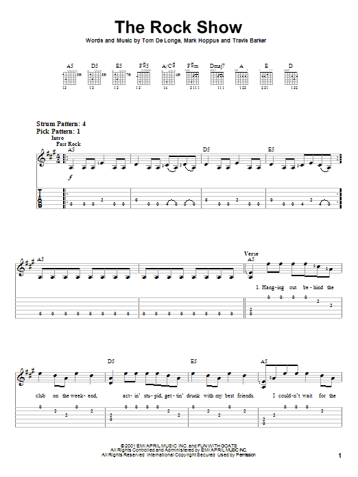 Product gallery: Page 1 of 1 The Rock Show, Blink-182
