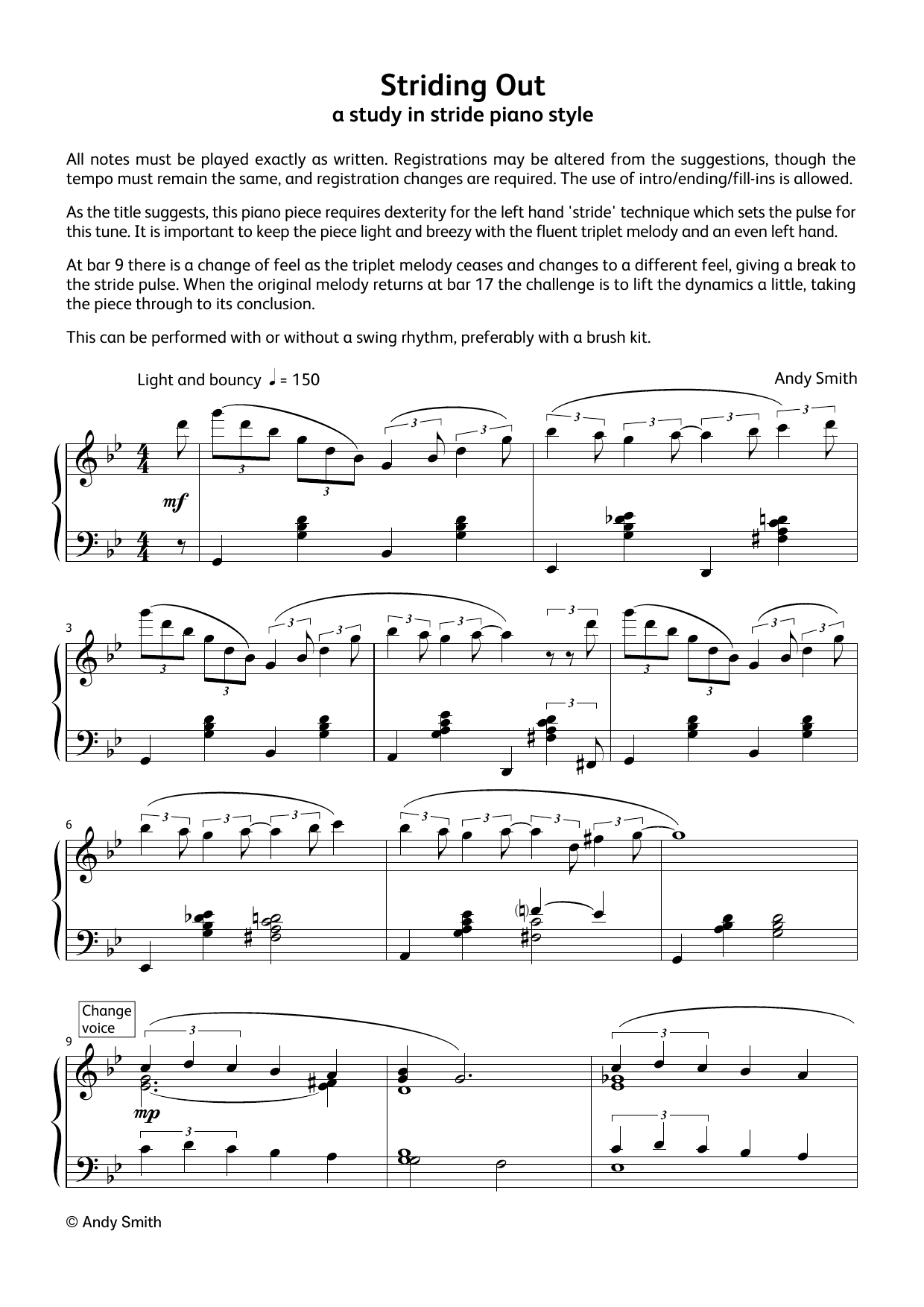 Produktgalerie: Seite 1 von 1 Striding Out (LCME Electronic Keyboard Grade 8 List A), Andy Smith, Klavier