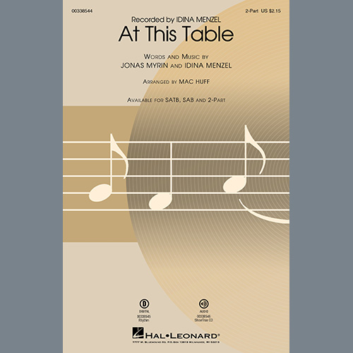 cover: At This Table (arr. Mac Huff), Idina Menzel