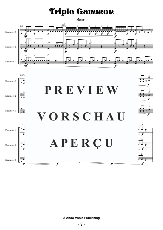 Produktgalerie: Seite 9 von 11 Triple Gammon, , Drumset Trio