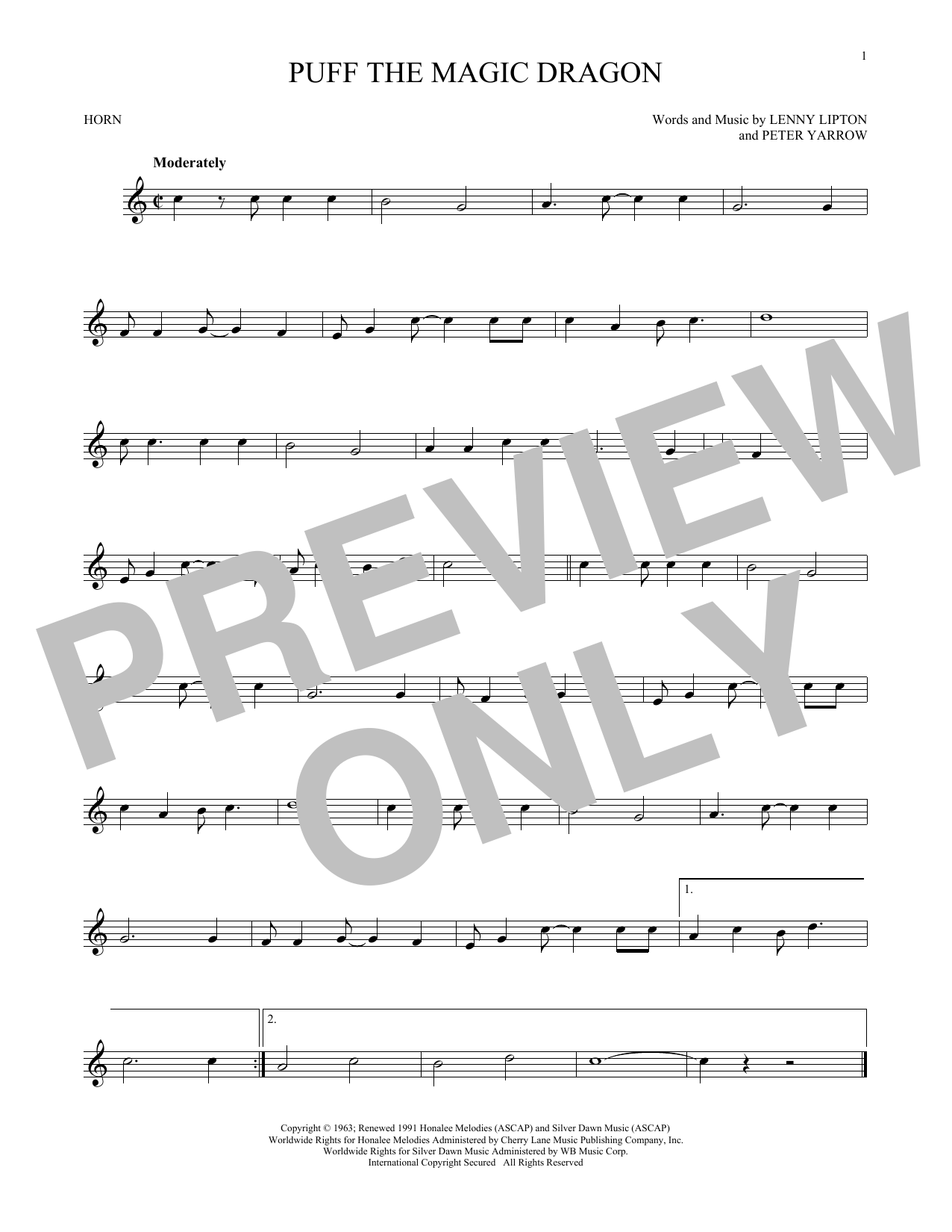 Produktgalerie: Seite 1 von 1 Puff The Magic Dragon, Peter, Paul & Mary, Horn