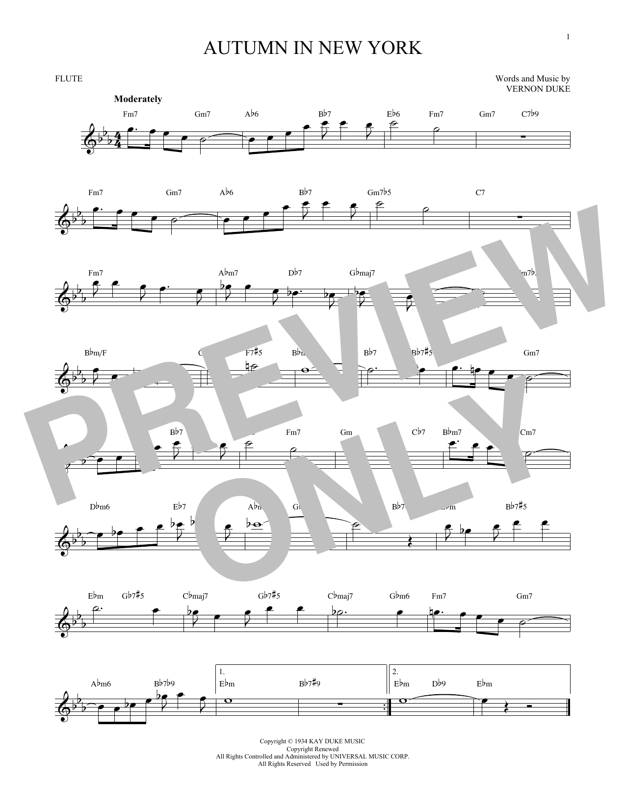 Product gallery: Page 1 of 1 Autumn In New York, Vernon Duke