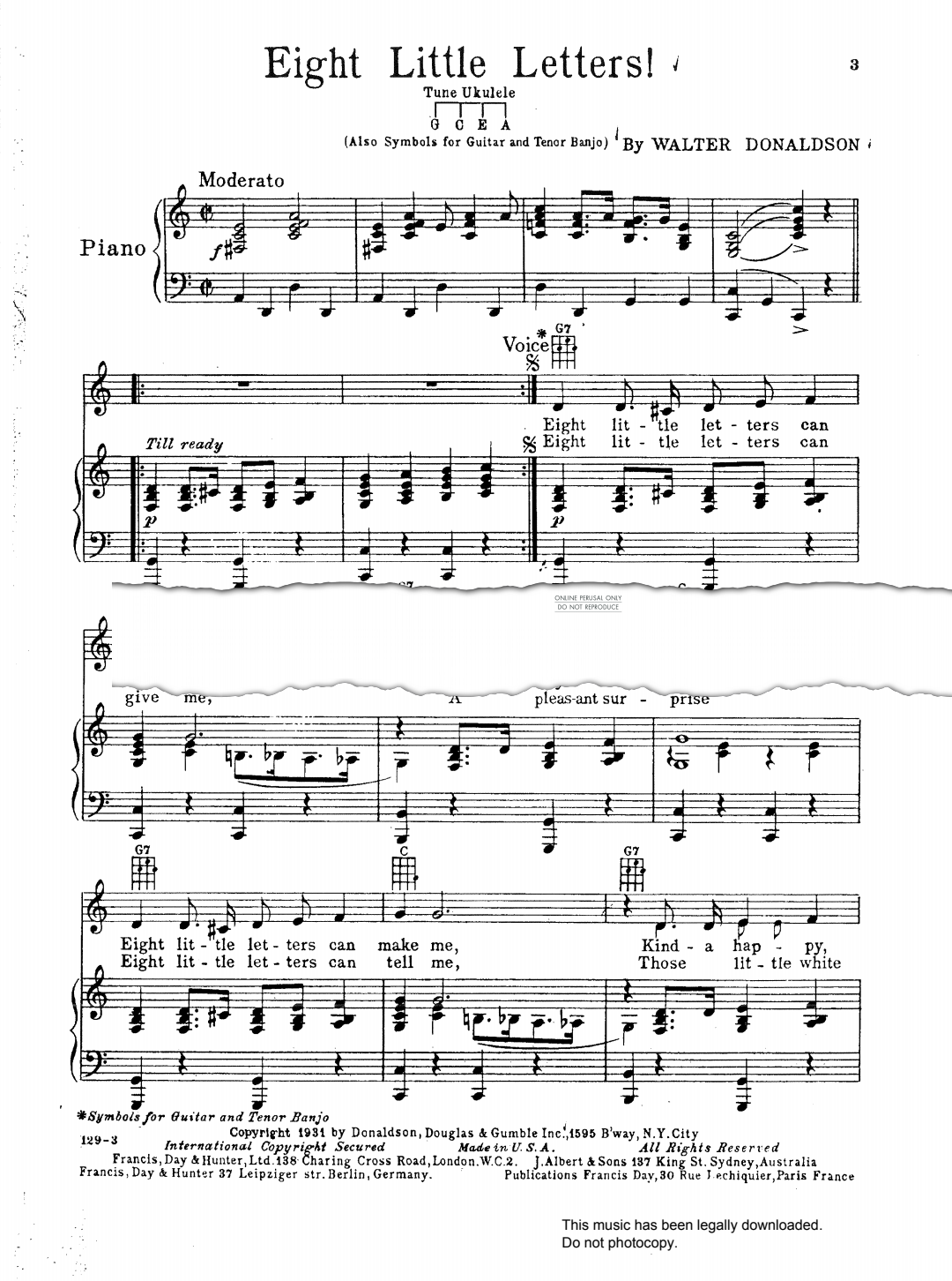 gallery: Eight Little Letters, Walter Donaldson