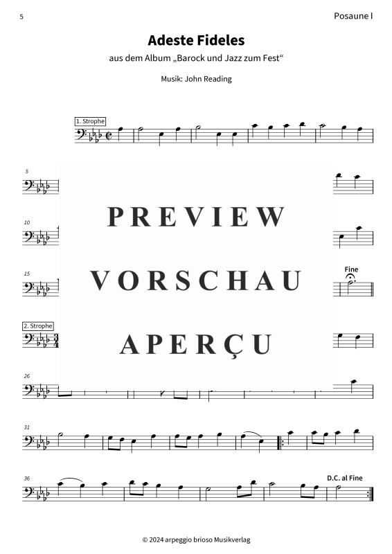 Product gallery: Page 7 of 8 Adeste Fideles - aus dem Album Barock und Jazz zum Fest, , (Duet 2x trombone)