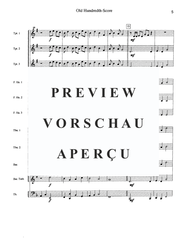 Produktgalerie: Seite 7 von 11 Old Hundreth, , Blechbläser Ensemble 10-stimmig