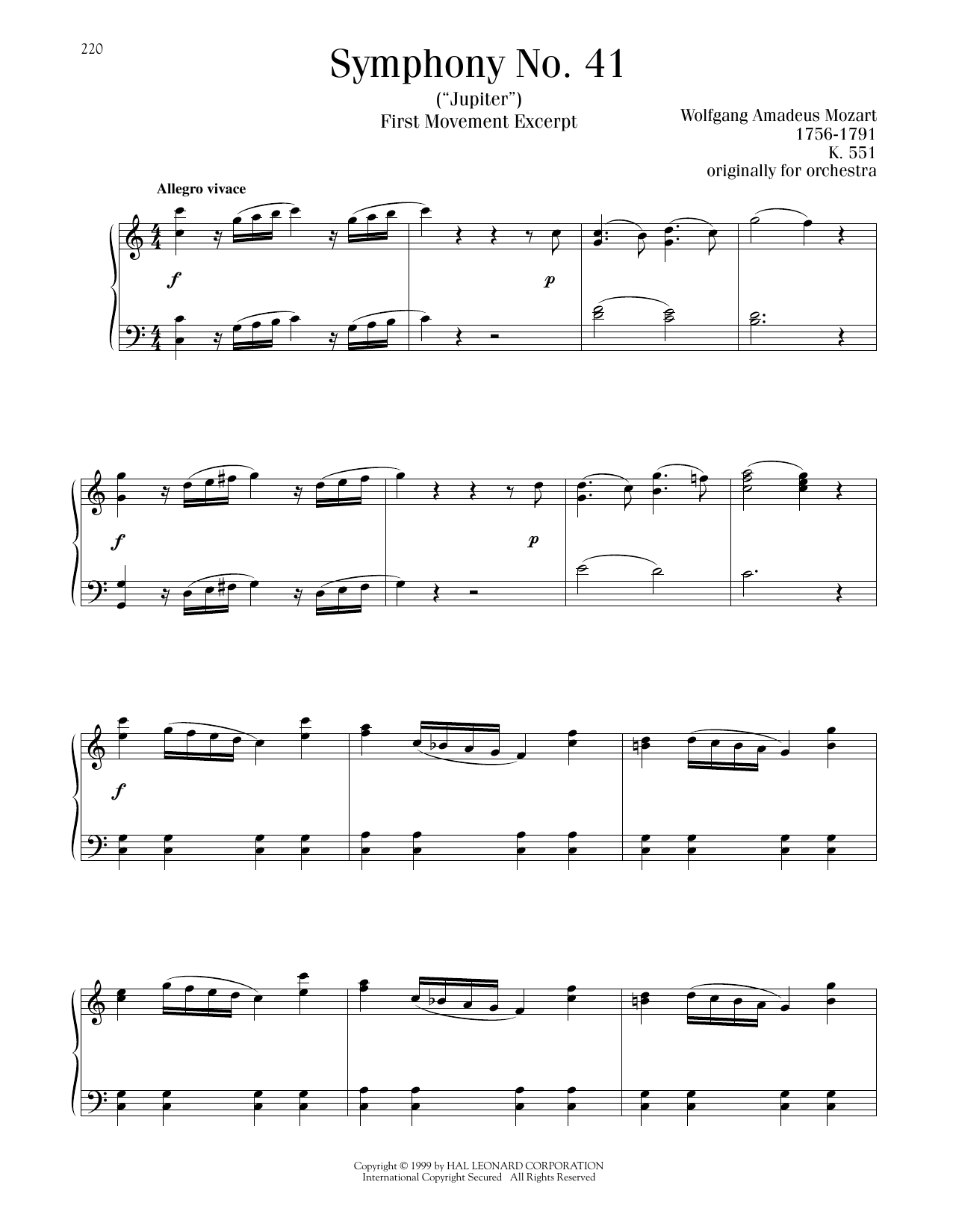 Produktbild zu: Symphony No. 41 In C Major ("Jupiter"), First Movement Excerpt