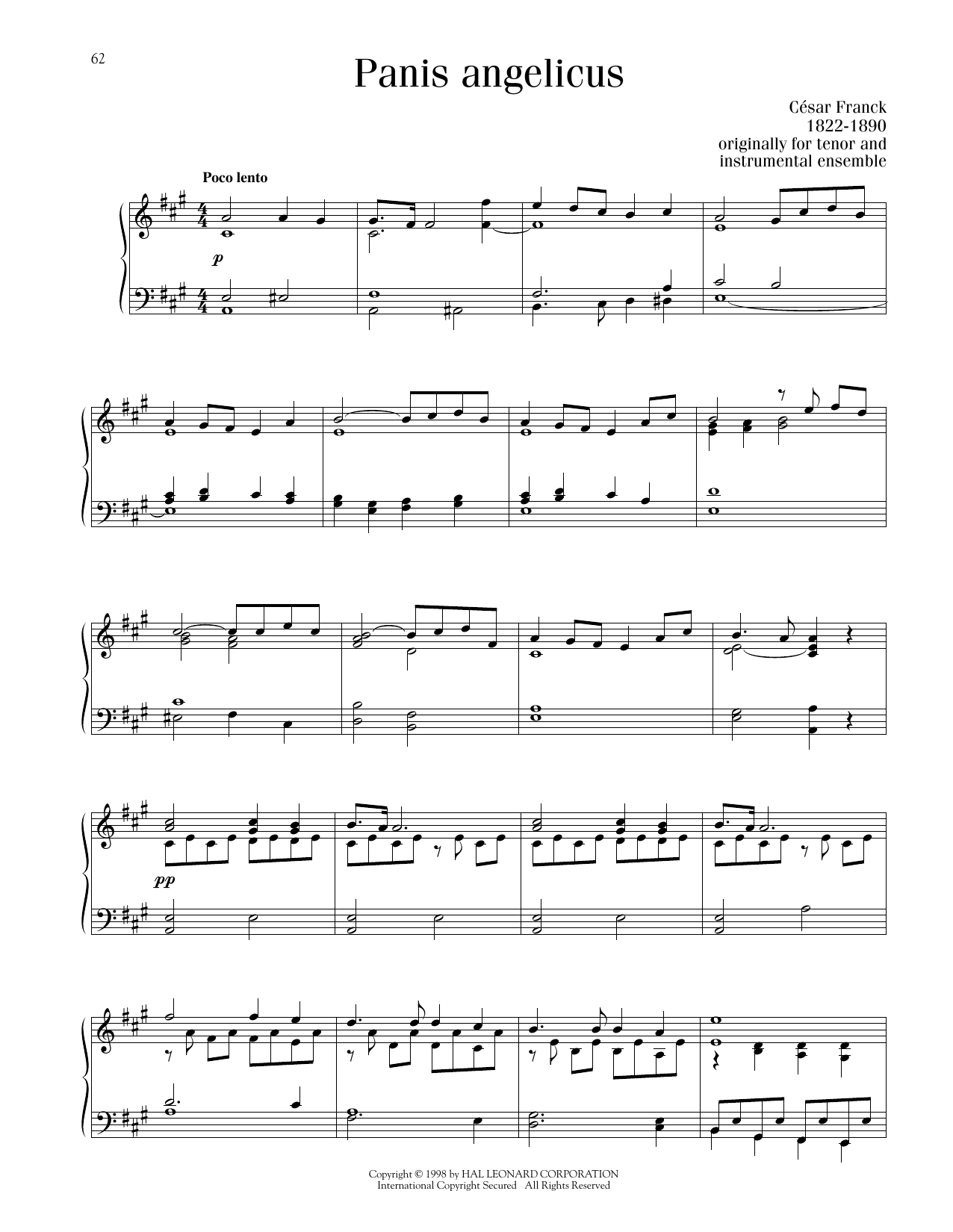 Product picture to:  Panis Angelicus (O Lord Most Holy) - Cesar Franck