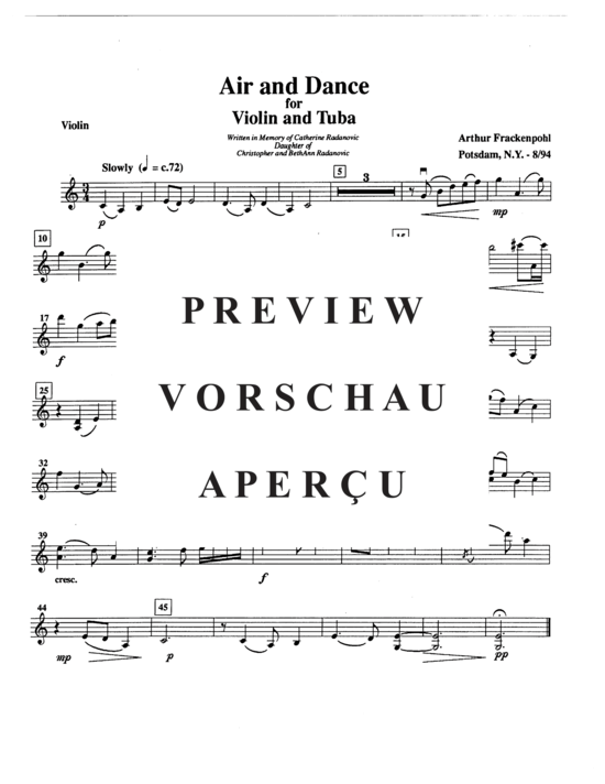 Produktgalerie: Seite 7 von 10 Air and Dance , , (Violine + Tuba)