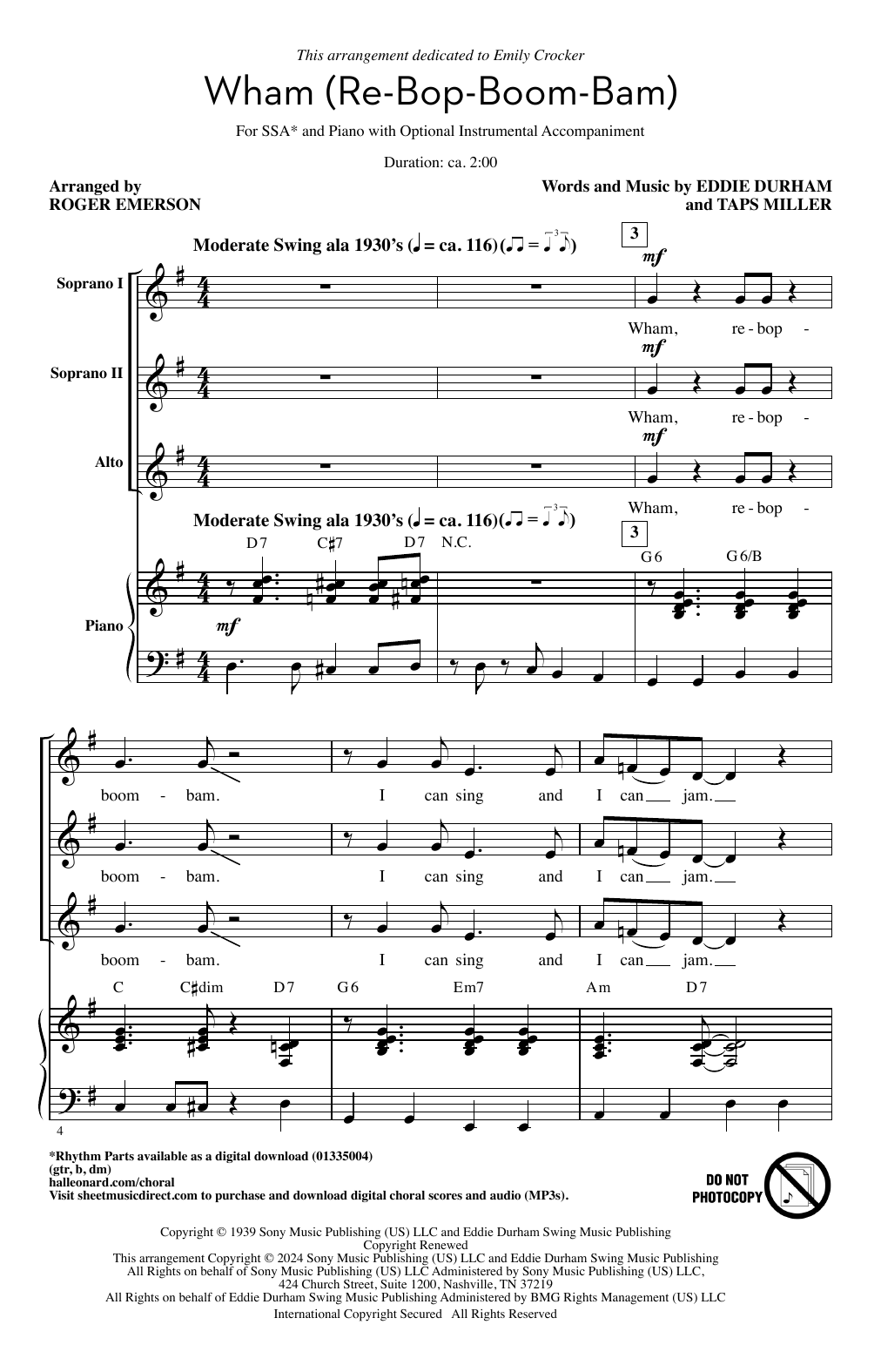 Produktgalerie: Seite 1 von 1 Wham (Re-Bop-Boom-Bam), Mildred Bailey, Chor