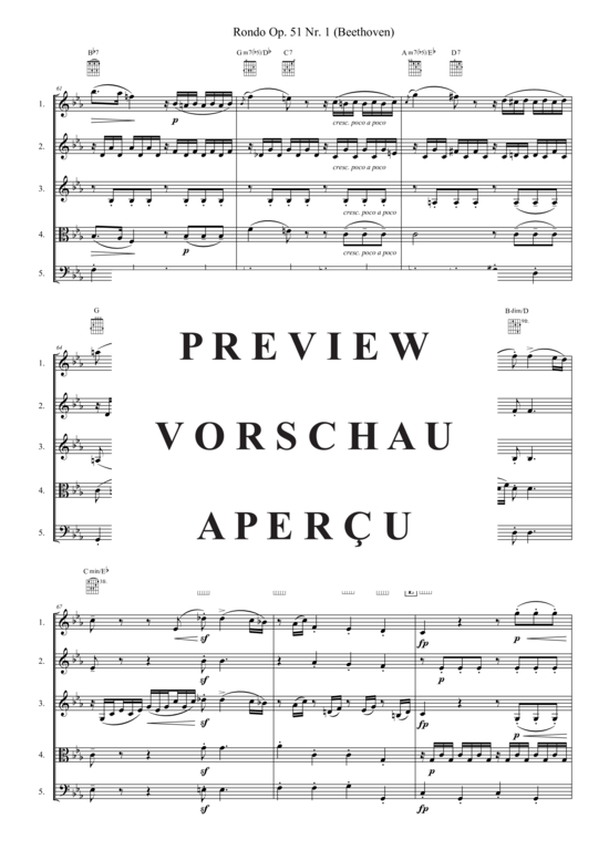 Produktgalerie: Seite 7 von 21 Rondo Opus 51 Nr. 1 , , (Quintett flexible Besetzung)