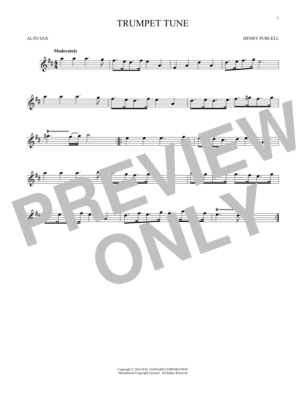 Product gallery: Page 1 of 1 Trumpet Tune, Henry Purcell