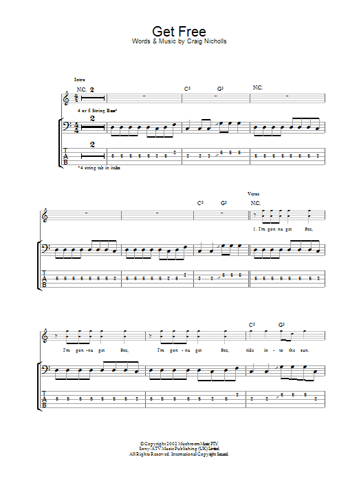 Produktgalerie: Seite 1 von 1 Get Free, The Vines, E-Bass