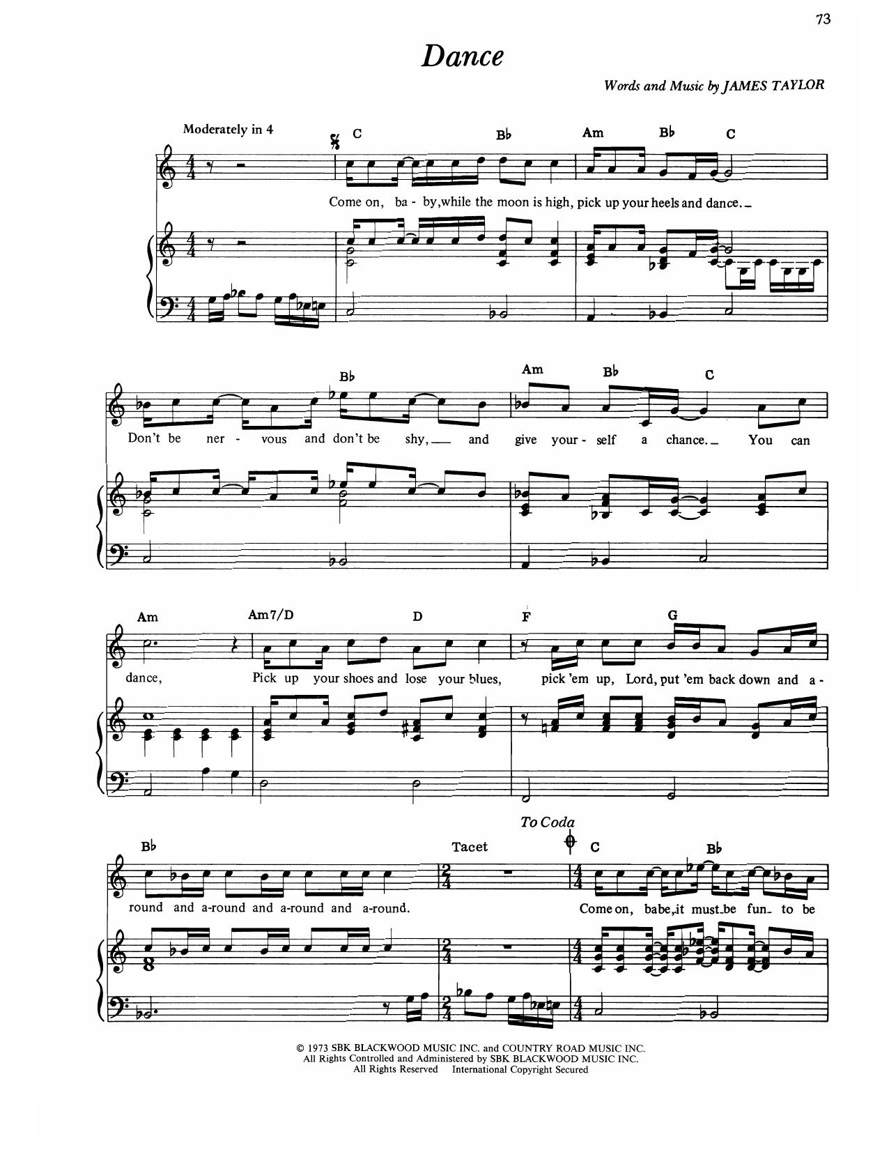 Produktgalerie: Seite 1 von 1 Dance, James Taylor, Gesang, Gitarre, Klavier