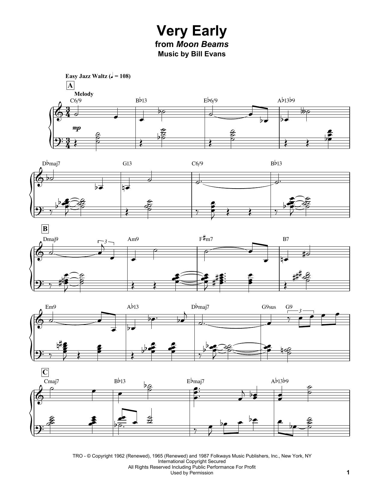 Product gallery: Page 1 of 1 Very Early, Bill Evans