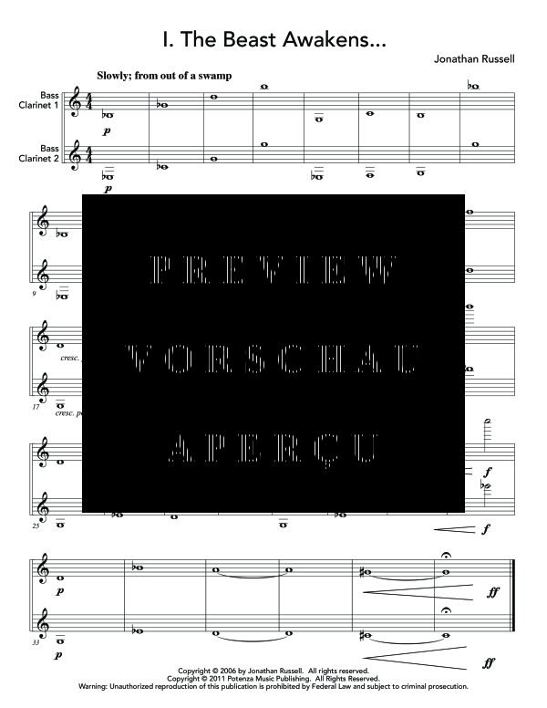 gallery: and the Beast shall Dance, , Bassklarinettenduett